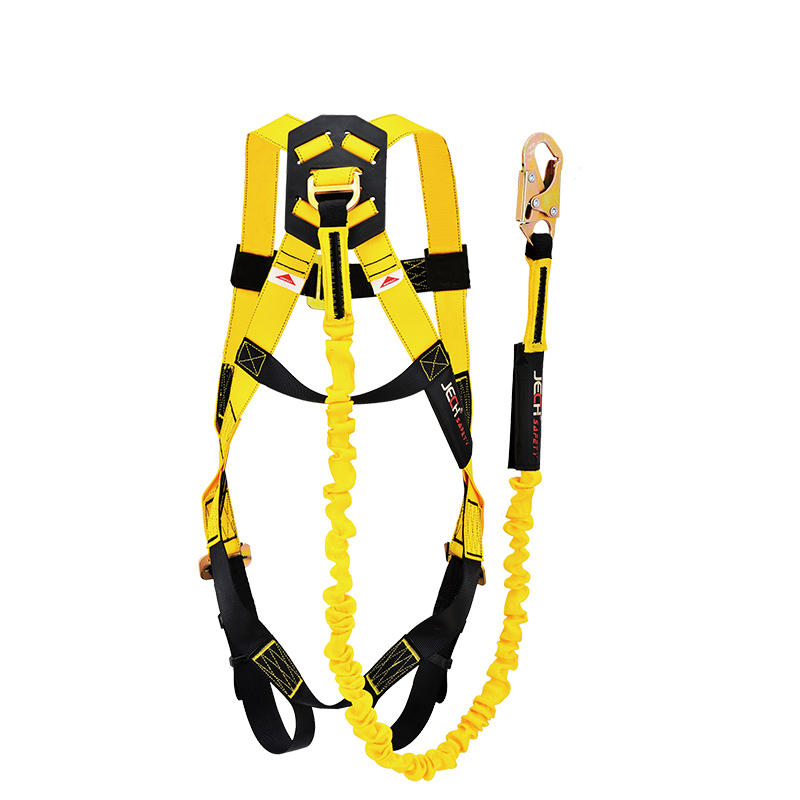 JE113048SET ANSI Full Body Safety Harness with Rope Lantard