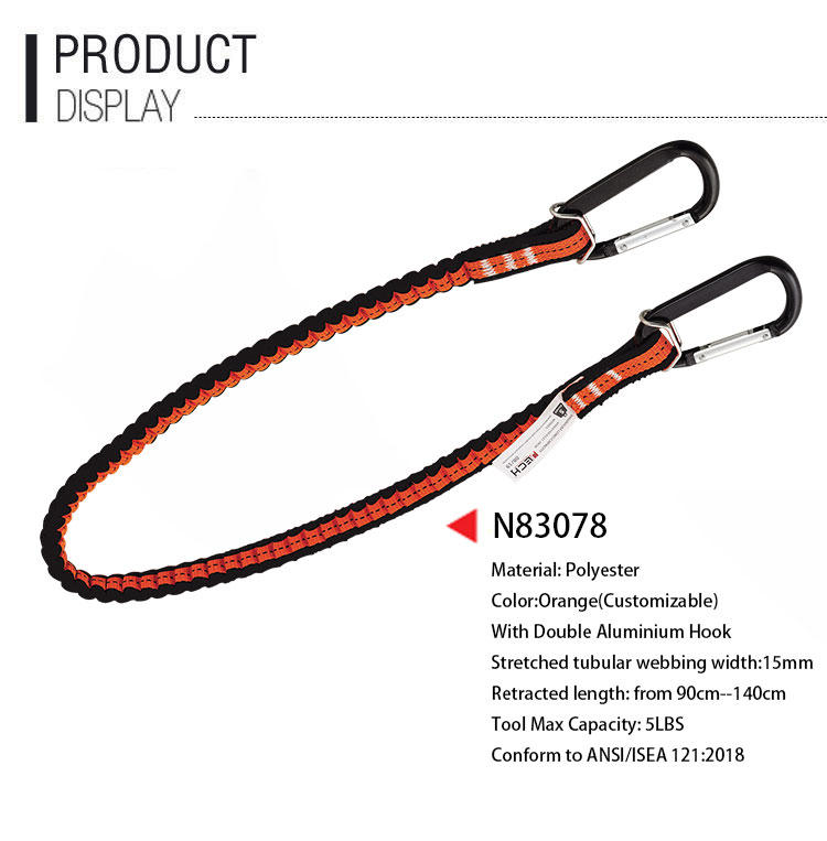 N83078 Tool Tether with Double Aluminium Hooks
